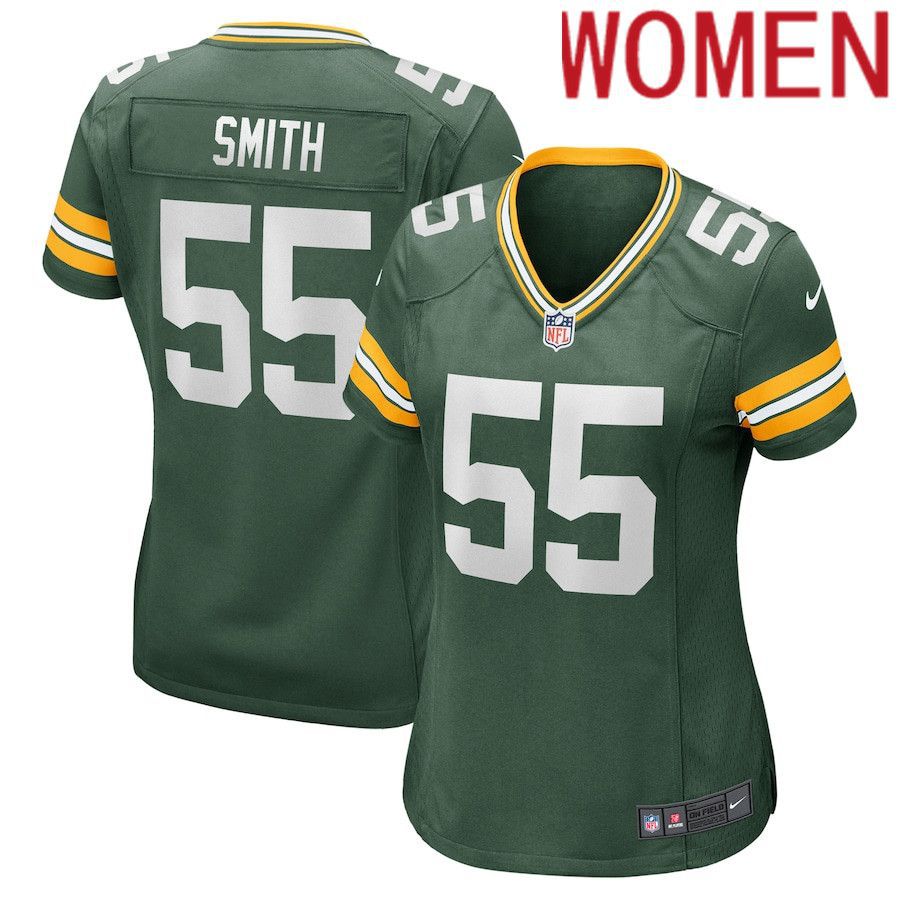 Women Green Bay Packers #55 ZaDarius Smith Green Nike Game NFL Jersey